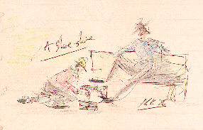 shoe shine sketch
